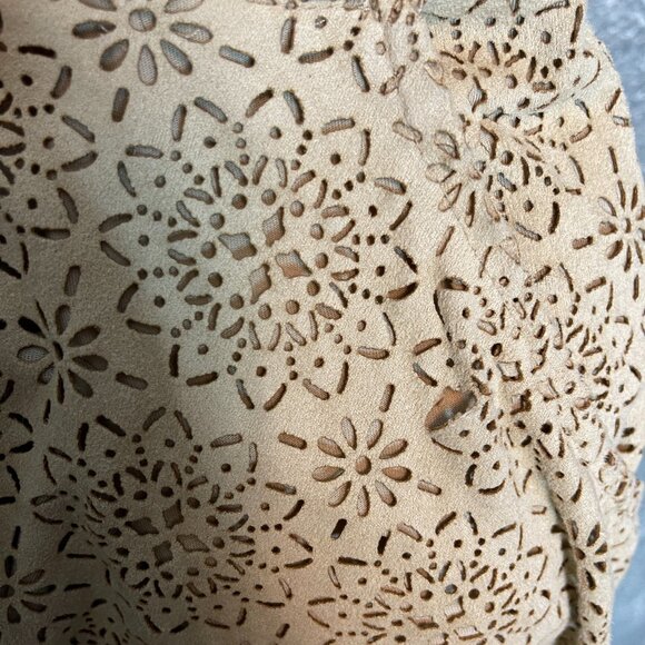 Altard State Juniors Faux Suede Leather Mandala Geometric Circle Skater Skirt L - Picture 9 of 11